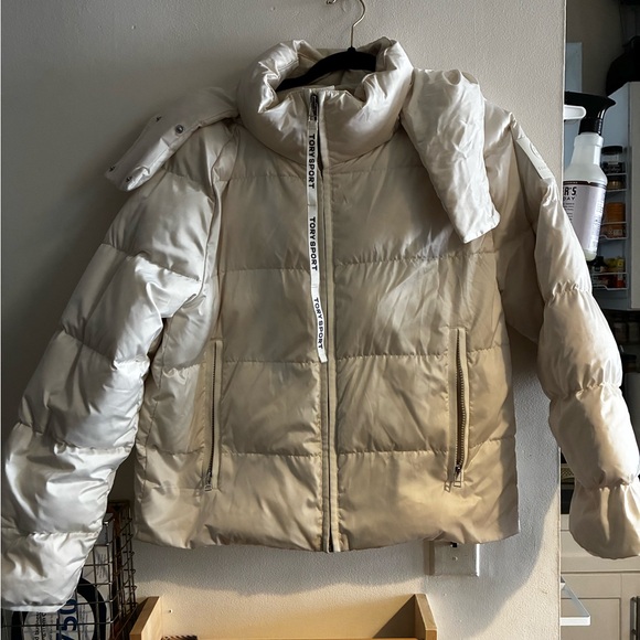 Tory Burch Sport Cream Puffer Jacket - Picture 2 of 4